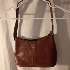 Fossil Rich Brown Leather Shoulder Bag